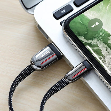 U74 USB to Lightning Şarj Data Kablosu - Siyah 4