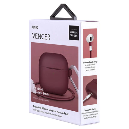 Airpods 3 (3.nesil) Vencer Silikon Kılıf - Bordo 4