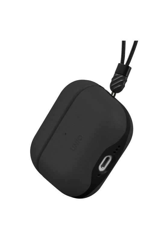 Airpods 4 (4.nesil)/Airpods 5 (5.Nesil) Lyden DS Deri Kılıf - Siyah 3