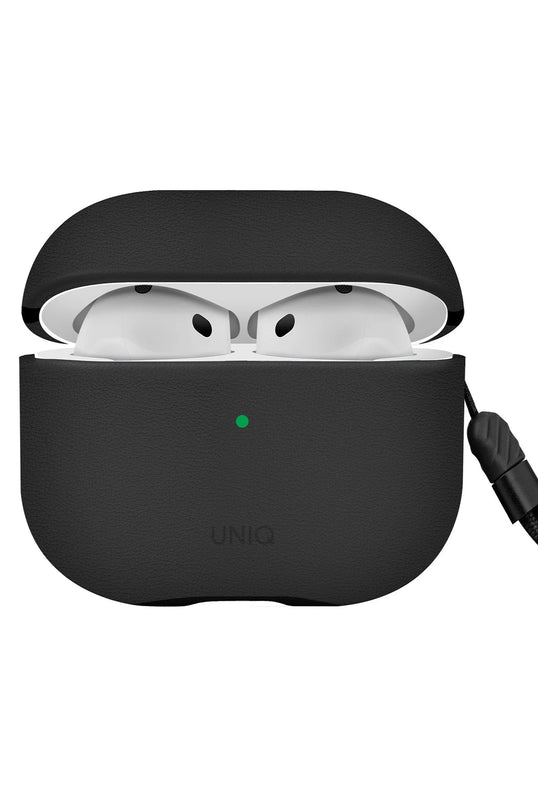 Airpods 4 (4.nesil)/Airpods 5 (5.Nesil) Lyden DS Deri Kılıf - Siyah 2