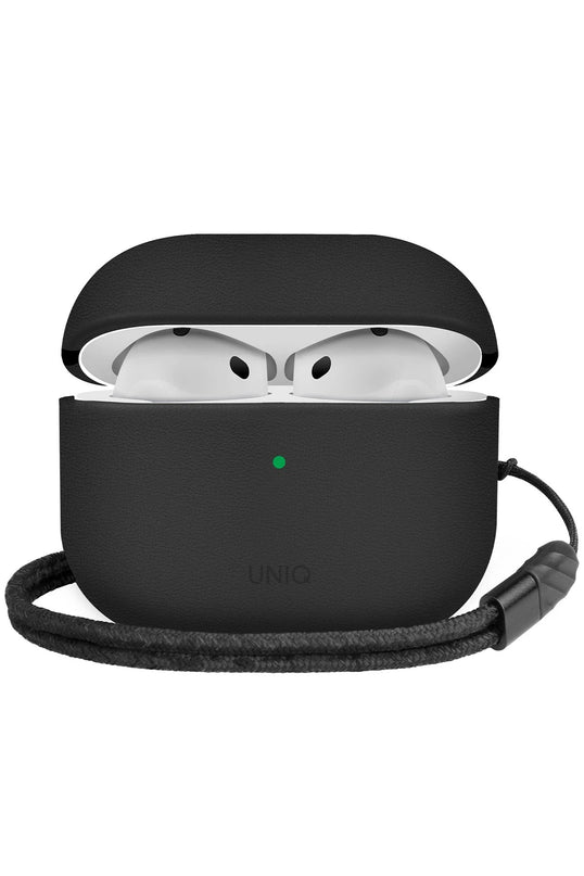 Airpods 4 (4.nesil)/Airpods 5 (5.Nesil) Lyden DS Deri Kılıf - Siyah