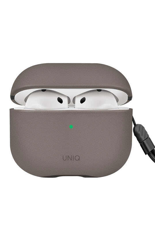 Airpods 4 (4.nesil)/Airpods 5 (5.Nesil) Lyden DS Deri Kılıf - Titan Gri 2