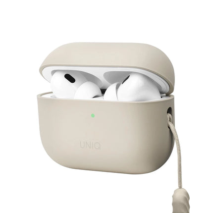 Airpods Pro 2 (2.nesil) Lino Silikon Kılıf - Bej 2