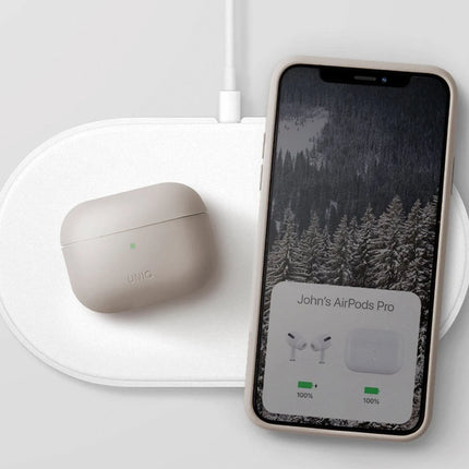 Airpods Pro 2 (2.nesil) Lino Silikon Kılıf - Bej 5
