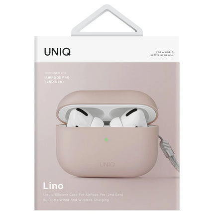 Airpods Pro 2 (2.nesil) Lino Silikon Kılıf - Bej 4