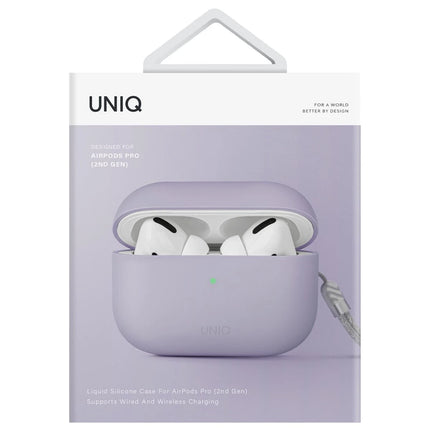 Airpods Pro 2 (2.nesil) Lino Silikon Kılıf - Lila 4