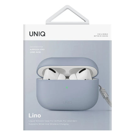 Airpods Pro 2 (2.nesil) Lino Silikon Kılıf - Mavi 4