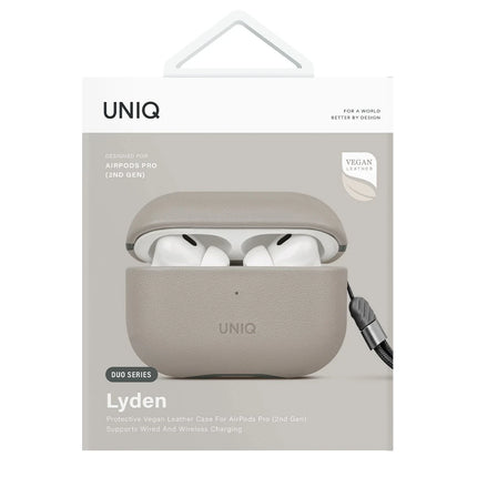 Airpods Pro 2 (2.nesil) Lyden DS Deri Kılıf - Bej 5