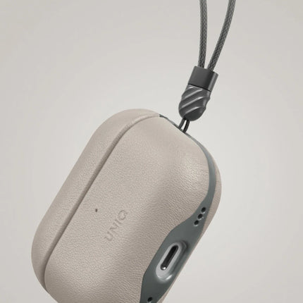 Airpods Pro 2 (2.nesil) Lyden DS Deri Kılıf - Bej 3