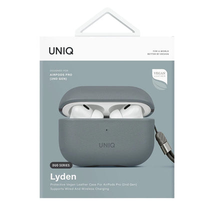 Airpods Pro 2 (2.nesil) Lyden DS Deri Kılıf - Mavi 4