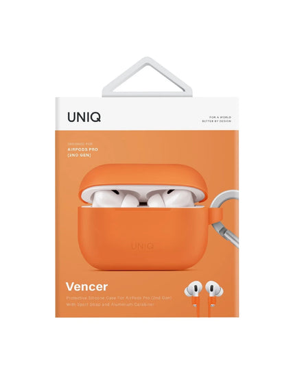 Airpods Pro 2 (2.nesil) Vencer Silikon Kılıf - Turuncu 4