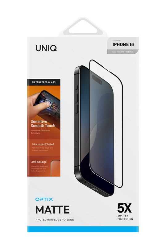 iPhone 16 Optix Mat Ekran Koruyucu