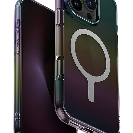 iPhone 16 Pro Max Iridescia Magsafe Kapak Kılıf - Dark Rainbow