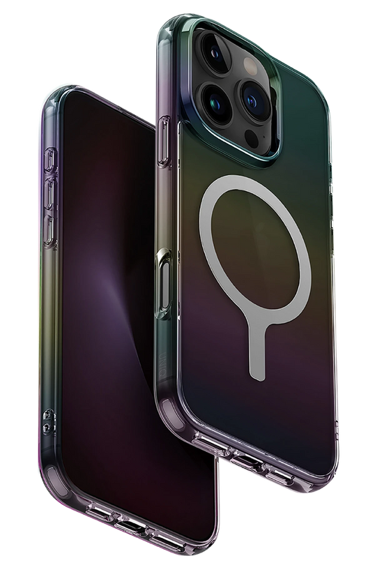 iPhone 16 Pro Max Iridescia Magsafe Kapak Kılıf - Dark Rainbow