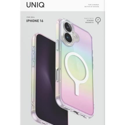 iPhone 16 Pro Max Iridescia Magsafe Kapak Kılıf - Pembe Rainbow 3