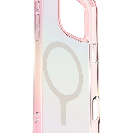 iPhone 16 Pro Max Iridescia Magsafe Kapak Kılıf - Pembe Rainbow 2