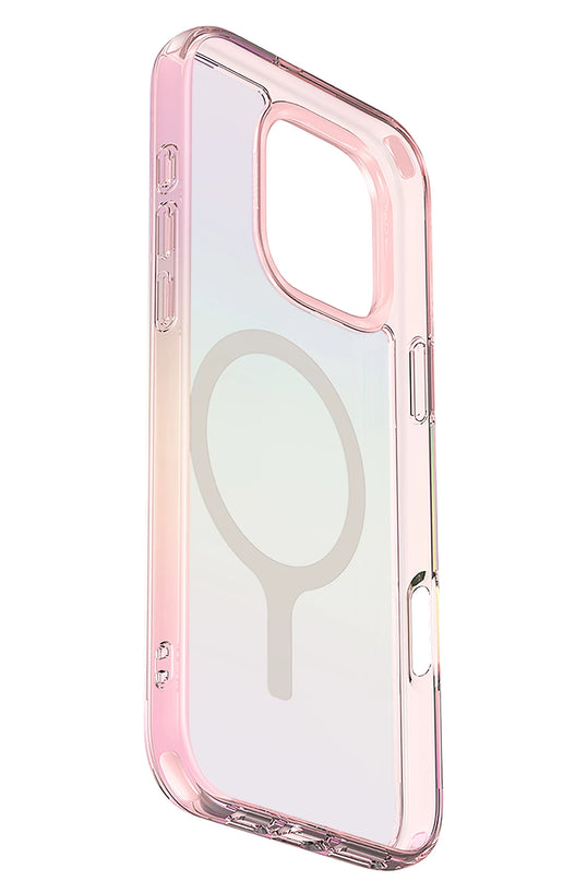 iPhone 16 Pro Max Iridescia Magsafe Kapak Kılıf - Pembe Rainbow 2