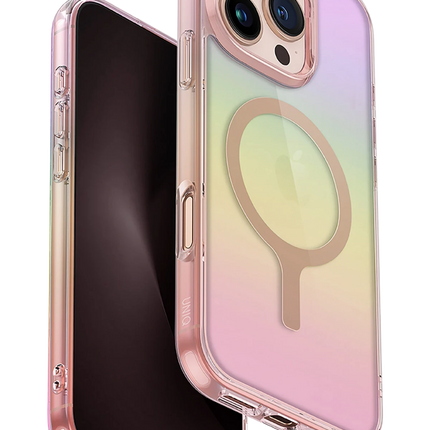 iPhone 16 Pro Max Iridescia Magsafe Kapak Kılıf - Pembe Rainbow