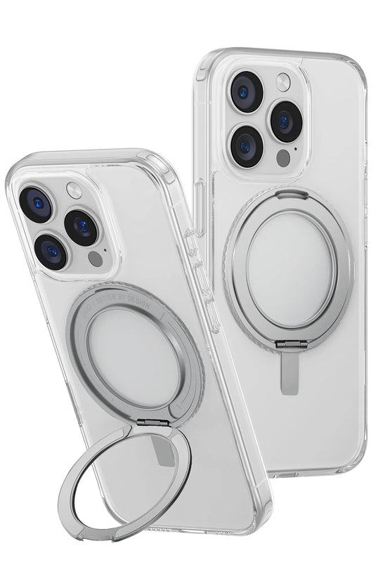 iPhone 16 Pro Max Swivix Rotating Kickstand Kapak Kılıf - Şeffaf