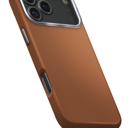 iPhone 18 Pro/17 Pro Lyden Magsafe Deri Kapak Kılıf - Karamel 2 4