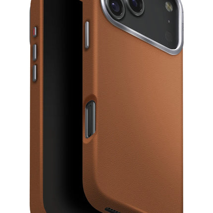 iPhone 18 Pro/17 Pro Lyden Magsafe Deri Kapak Kılıf - Karamel 2