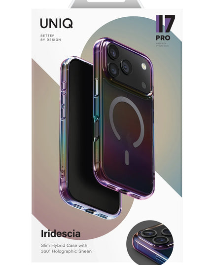 iPhone 17 Pro Max/18 Pro Max Iridescia Magsafe Kapak Kılıf - Dark Rainbow 5