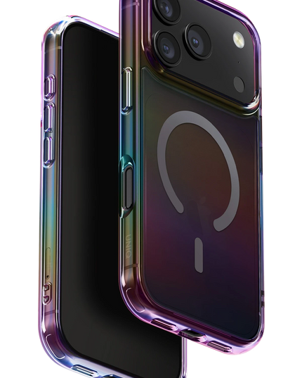 iPhone 17 Pro Max/18 Pro Max Iridescia Magsafe Kapak Kılıf - Dark Rainbow