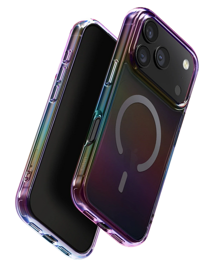 iPhone 17 Pro Max/18 Pro Max Iridescia Magsafe Kapak Kılıf - Dark Rainbow 3