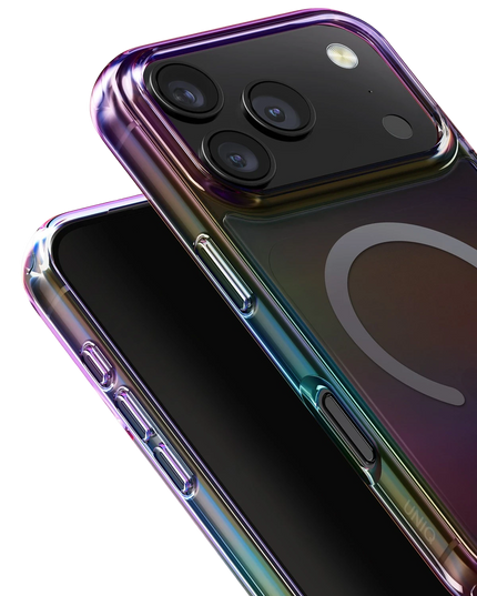 iPhone 17 Pro Max/18 Pro Max Iridescia Magsafe Kapak Kılıf - Dark Rainbow 2