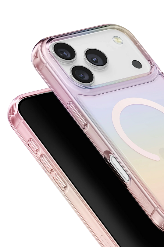 iPhone 17 Pro Max/18 Pro Max Iridescia Magsafe Kapak Kılıf - Pembe Rainbow 2