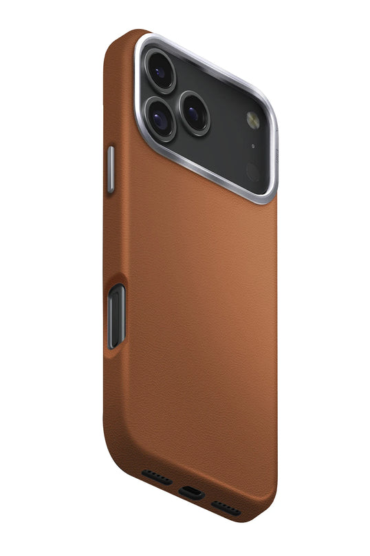 iPhone 18 Pro Max/17 Pro Max Lyden Magsafe Deri Kapak Kılıf - Karamel 2 3