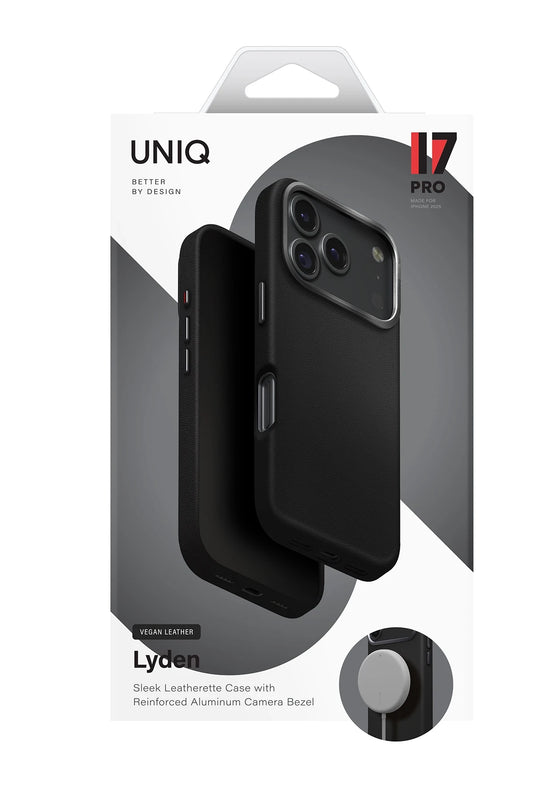 iPhone 18 Pro Max/17 Pro Max Lyden Magsafe Deri Kapak Kılıf - Siyah 2 6