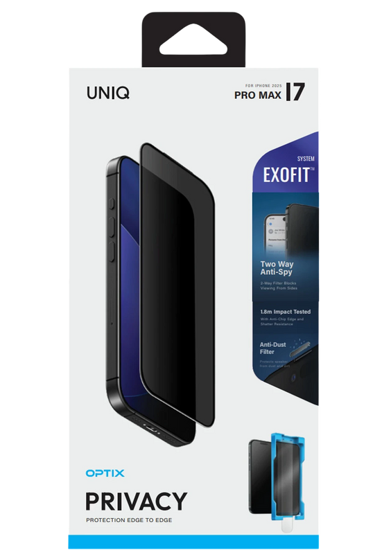 iPhone 17 Pro Optix Exofit Privacy Applicator Cam Ekran Koruyucu 6