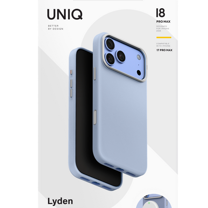 iPhone 18 Pro/17 Pro Lyden Magsafe Deri Kapak Kılıf - Açık Mavi 5