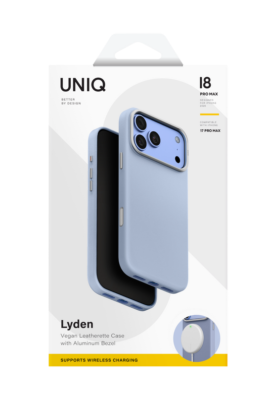 iPhone 18 Pro Max/17 Pro Max Lyden Magsafe Deri Kapak Kılıf - Açık Mavi 5