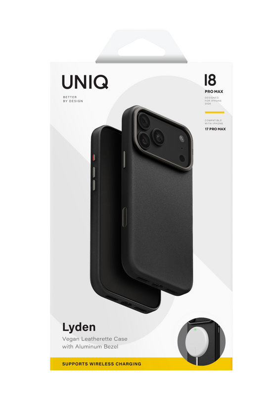iPhone 18 Pro Max/17 Pro Max Lyden Magsafe Deri Kapak Kılıf - Siyah 5