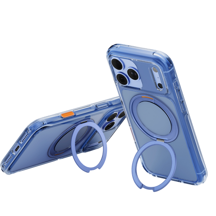 iPhone 18 Pro Max/17 Pro Max Swivix Rotating Kickstand Kapak Kılıf - Açık Mavi 3