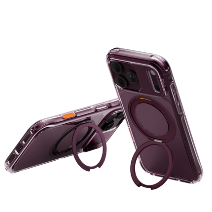 iPhone 18 Pro Max/17 Pro Max Swivix Rotating Kickstand Kapak Kılıf - Bordo 3