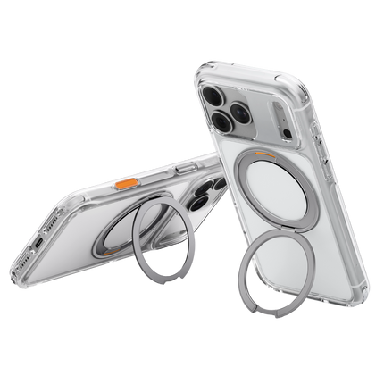 iPhone 18 Pro Max/17 Pro Max Swivix Rotating Kickstand Kapak Kılıf - Şeffaf 3