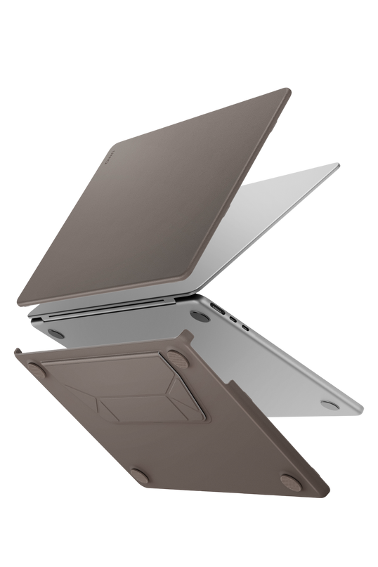 Macbook Air 13 (2022) Lyden Versa MacBook Standlı Kapak - Gri