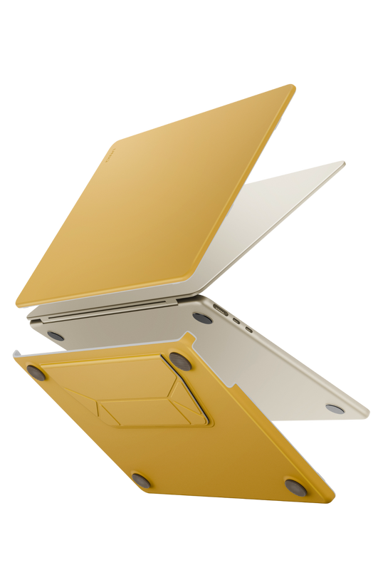 Macbook Air 13 (2022) Lyden Versa MacBook Standlı Kapak - Sarı