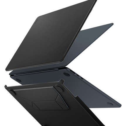Macbook Air 13 (2022) Lyden Versa MacBook Standlı Kapak - Siyah