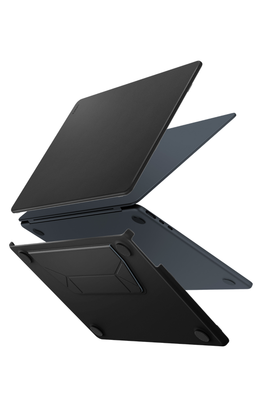 Macbook Air 13 (2022) Lyden Versa MacBook Standlı Kapak - Siyah