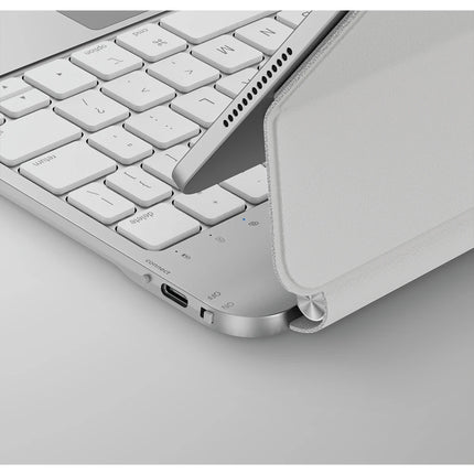 iPad Pro 11 (2022) Venno Pro Manyetik Klavyeli Tablet Kılıfı - Beyaz 3