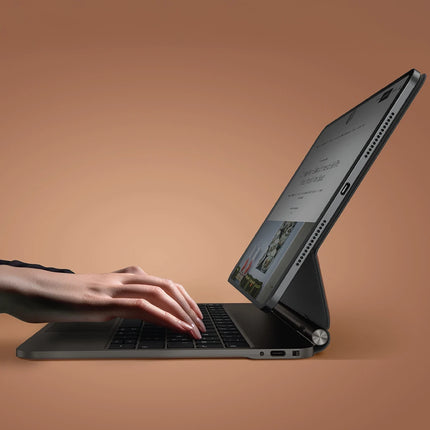 iPad Pro 11 (2022) Venno Pro Manyetik Klavyeli Tablet Kılıfı - Çöl Titanyum 3
