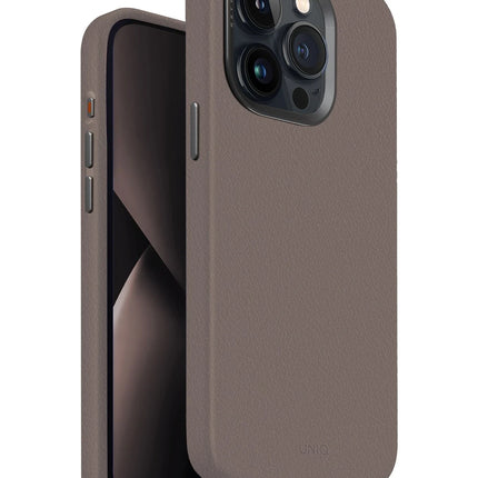 iPhone 15 Pro Max Lyden Magsafe Deri Kapak Kılıf - Titan Gri