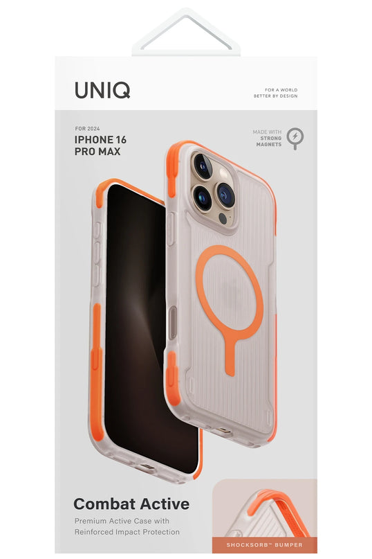 iPhone 16 Pro Max Combat Active Magsafe Kapak Kılıf - Turuncu 6