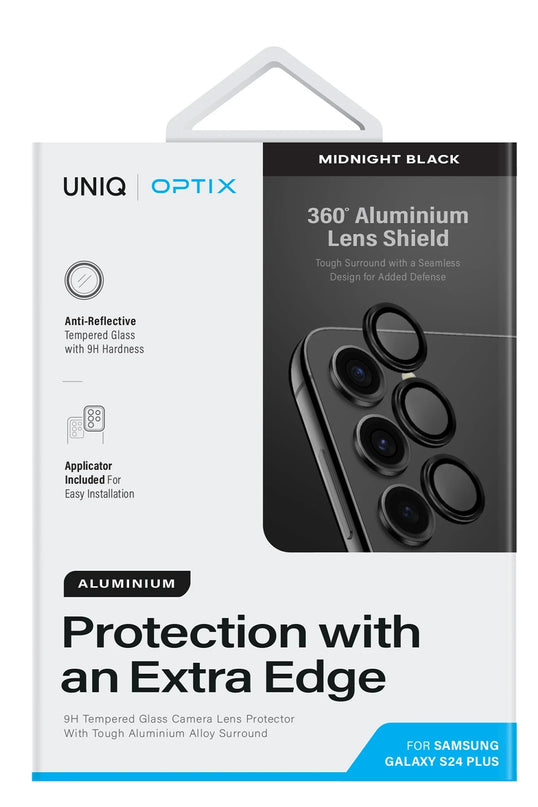 Samsung Galaxy S24 Optix Aluguard Alüminyum Kamera Lens Koruyucu - Siyah 2