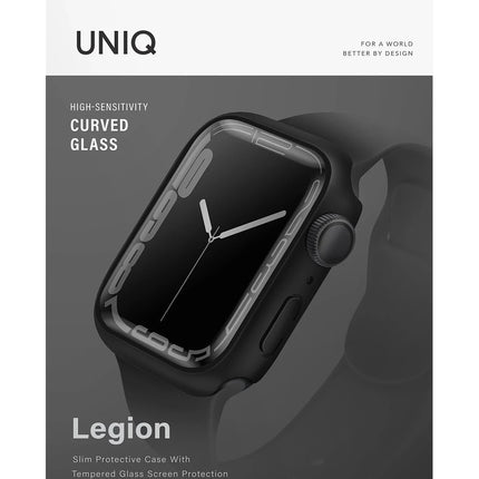 Watch 41mm Legion Camlı Silikon Kasa Koruyucu - Siyah 6