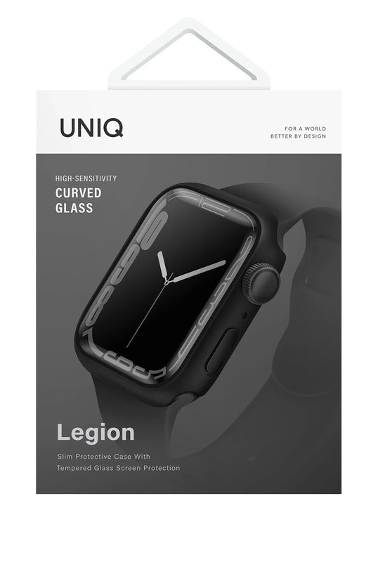 Watch 41mm Legion Camlı Silikon Kasa Koruyucu - Siyah 6